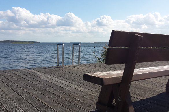 Schwimmen im Breeger Bodden auf Rügen